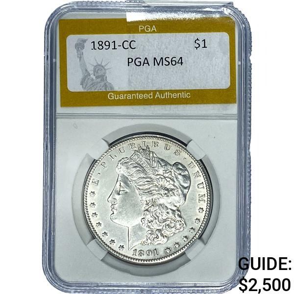 1891-CC Morgan Silver Dollar PGA MS64