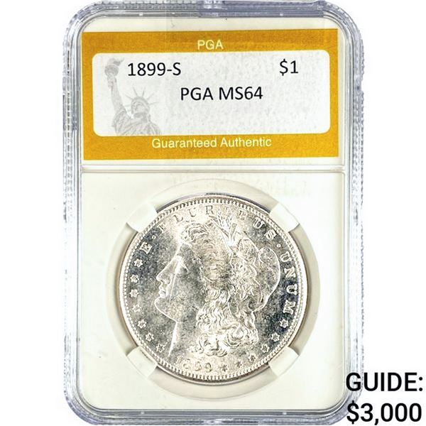 1899-S Morgan Silver Dollar PGA MS64