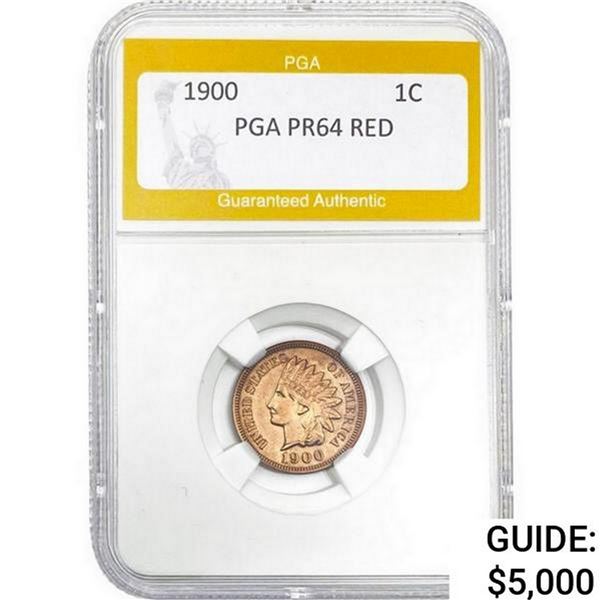 1900 Indian Head Cent PGA PR64 Red