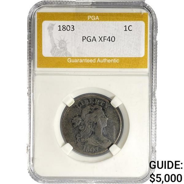 1803 Draped Bust Large Cent PGA XF40