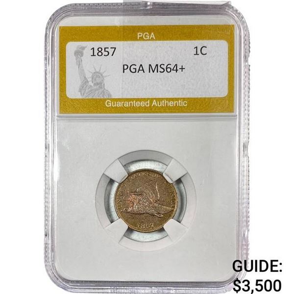 1857 Flying Eagle Cent PGA MS64+