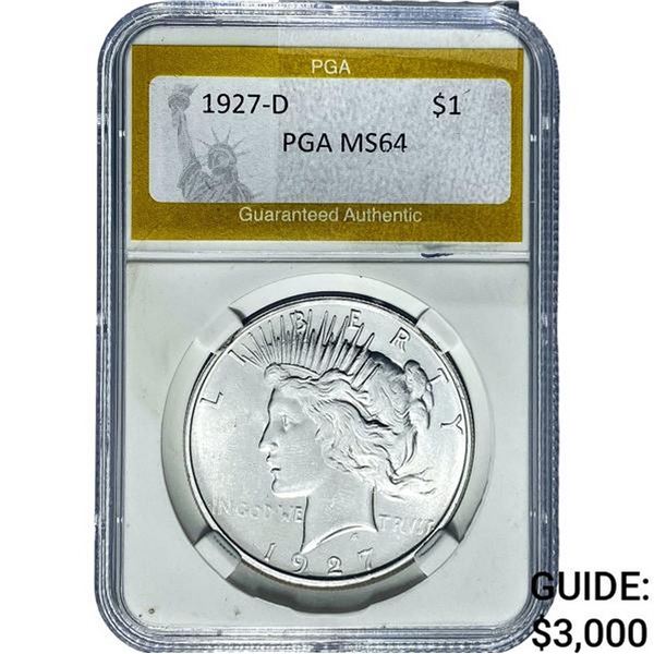 1927-D Silver Peace Dollar PGA MS64