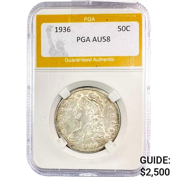 1936 Capped Bust Half Dollar PGA AU58