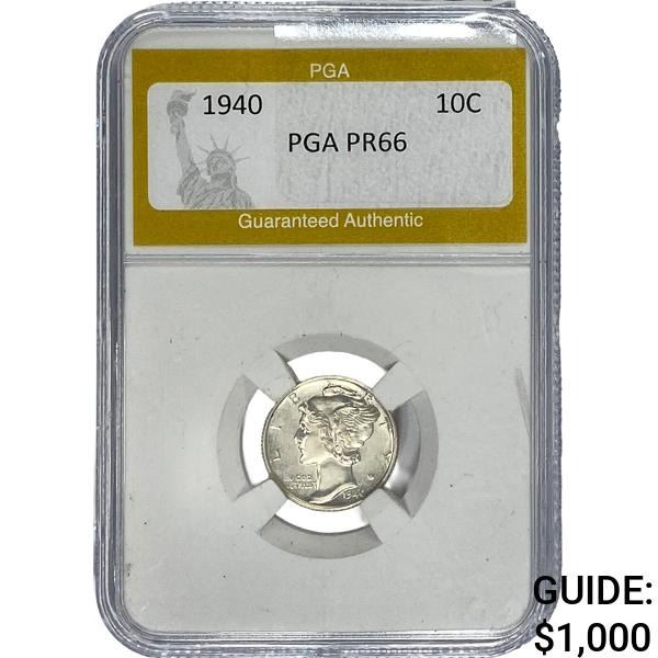 1940 Mercury Silver Dime PGA PR66