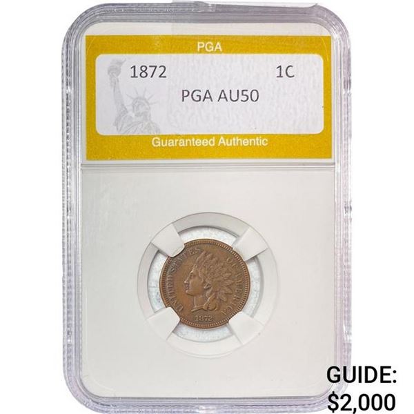 1872 Indian Head Cent PGA AU50