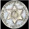 Image 1 : 1857 Silver Three-Cent Piece NEARLY UNCIRCULATED