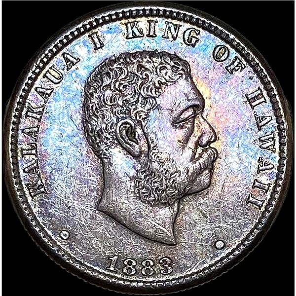 1883 Hawaii Silver 1/4 Dollar CLOSELY UNCIRCULATED