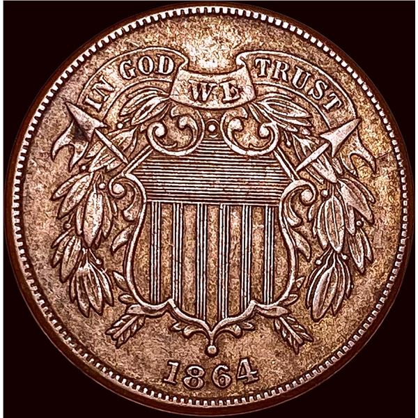 1864 Copper 2 Cents CLOSELY UNCIRCULATED