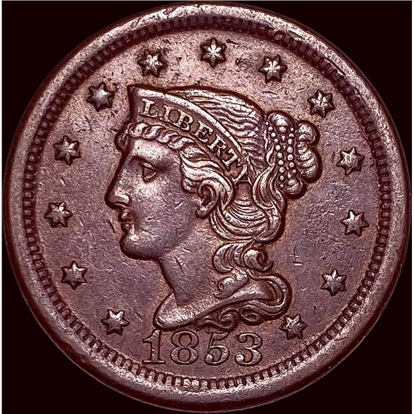 1853 Braided Hair Large Cent CLOSELY UNCIRCULATED