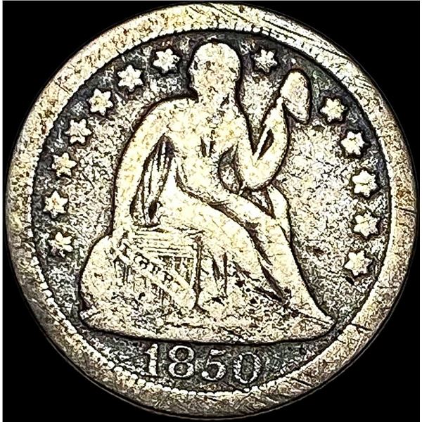 1850-O Silver Seated Liberty Dime NICELY CIRCULATED