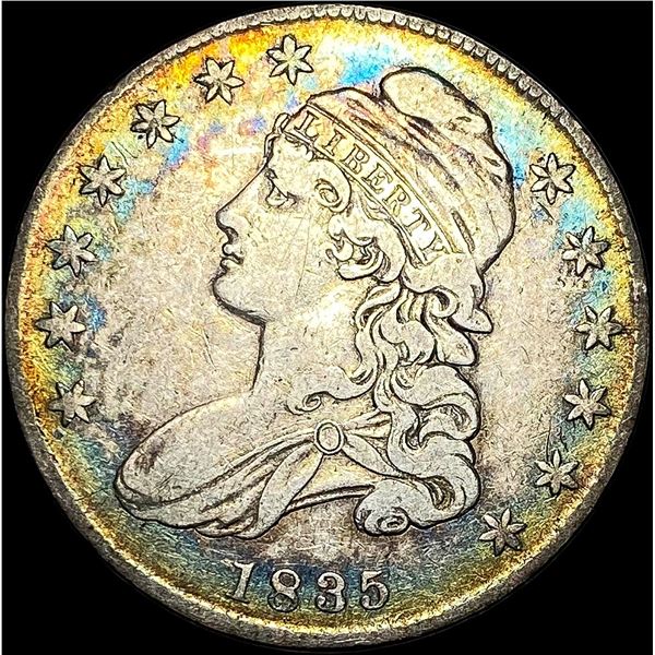 1835 Silver Capped Bust Half Dollar LIGHTLY CIRCULATED