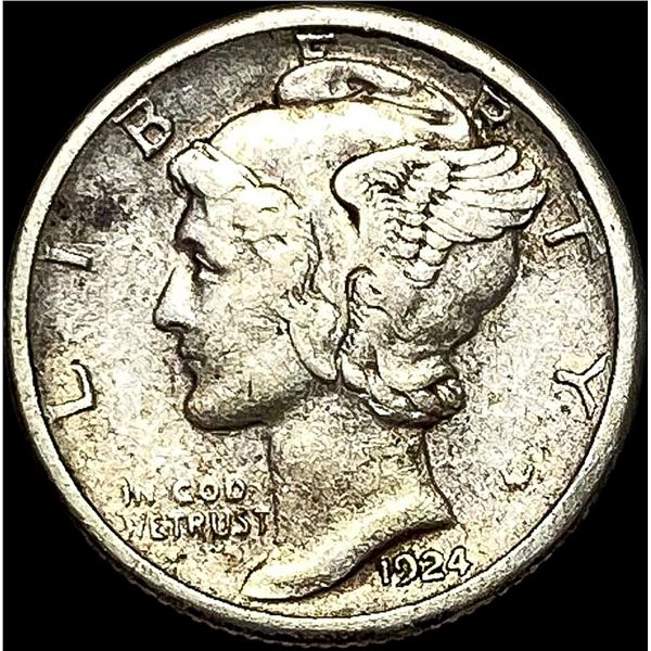1924-S Silver Mercury Dime CLOSELY UNCIRCULATED