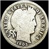 Image 1 : 1905-O Micro O Silver Barber Dime NICELY CIRCULATED