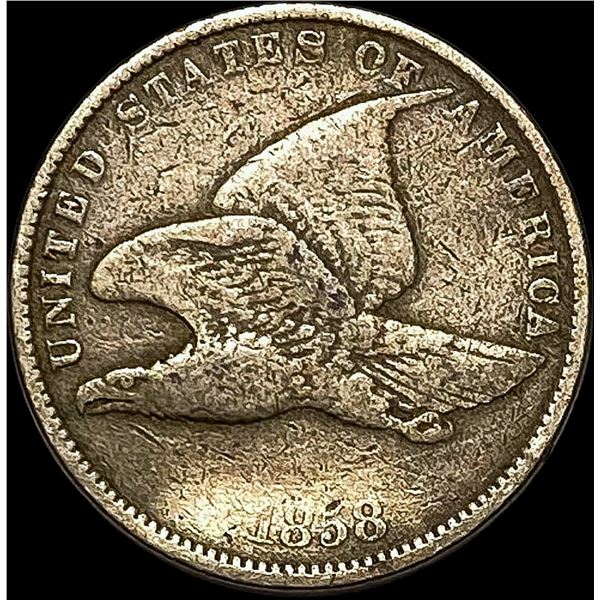 1858 Flying Eagle Cent NEARLY UNCIRCULATED