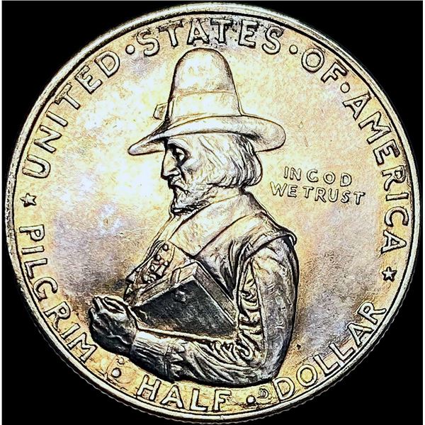 1920-D Silver Pilgrim Half Dollar GEM BU