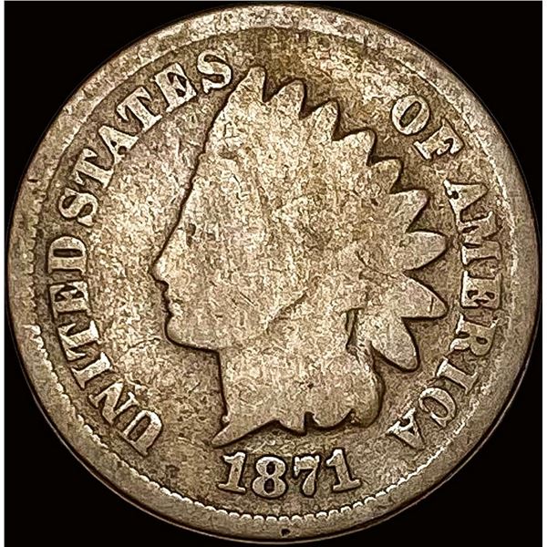 1871 Indian Head Cent NICELY CIRCULATED