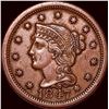 Image 1 : 1847 Braided Hair Large Cent CLOSELY UNCIRCULATED