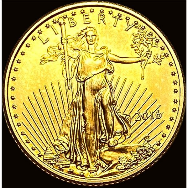 2016 1/10 oz Gold American Eagle $5 SUPERB GEM BU