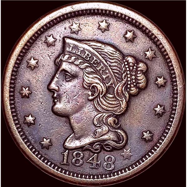 1848 Braided Hair Large Cent CLOSELY UNCIRCULATED