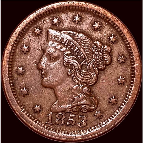 1853 Braided Hair Large Cent CLOSELY UNCIRCULATED
