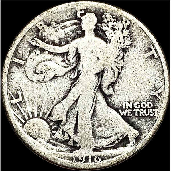 1916 Walking Liberty Half Dollar NICELY CIRCULATED