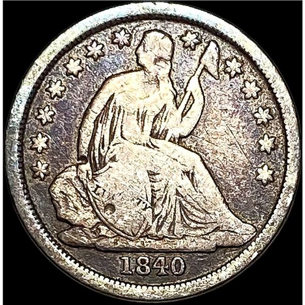 1840-O Silver Seated Liberty Dime NICELY CIRCULATED