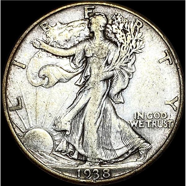 1938-D Silver Walking Liberty Half Dollar NEARLY UNCIRCULATED