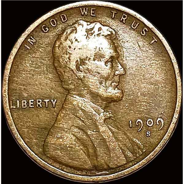1909-S Lincoln Wheat Cent NICELY CIRCULATED