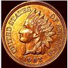 Image 1 : 1907 Red Indian Head Cent CHOICE BU