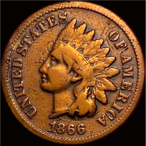 1866 Indian Head Cent NICELY CIRCULATED