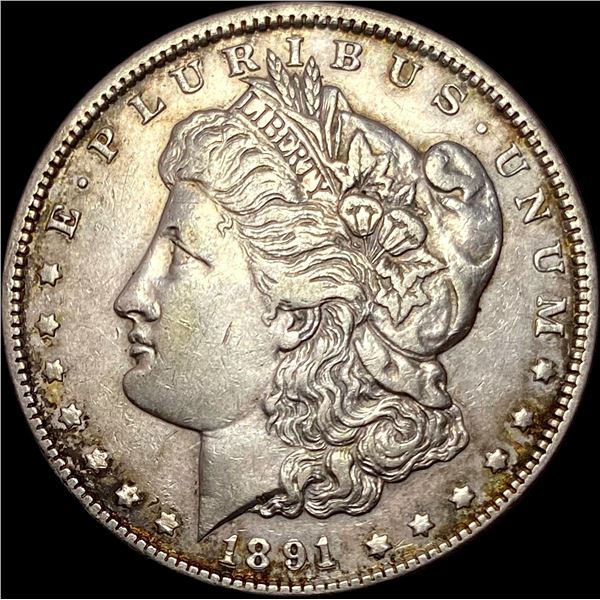 1891 Silver Morgan Dollar CLOSELY UNCIRCULATED