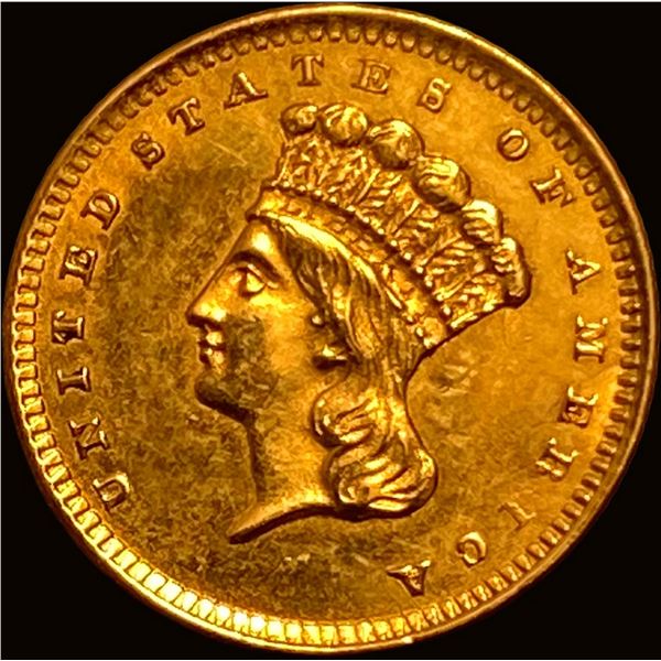 1856 Gold $1 Indian Princess Head Type 2 CLOSELY UNCIRCULATED