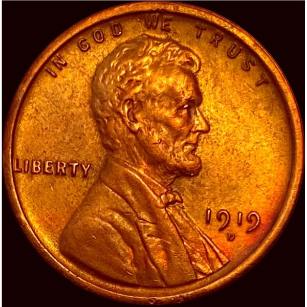 1919-D Red Lincoln Wheat Cent UNCIRCULATED