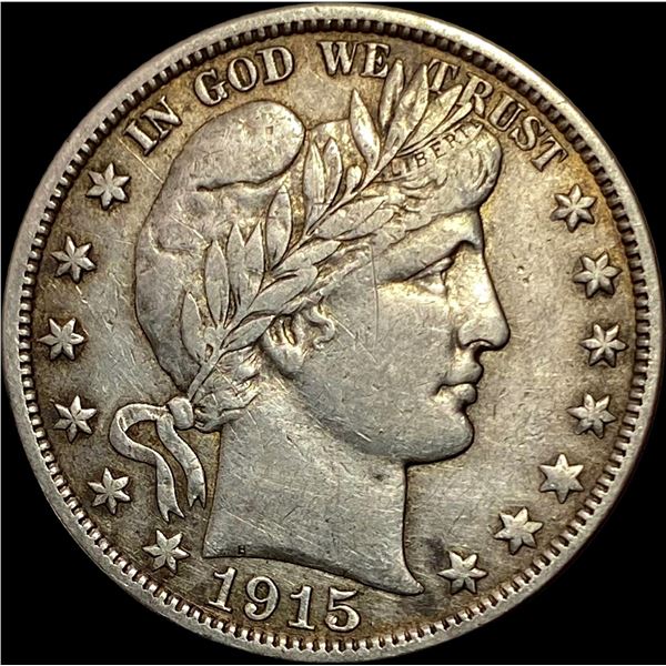 1915-S Silver Barber Half Dollar NEARLY UNCIRCULATED