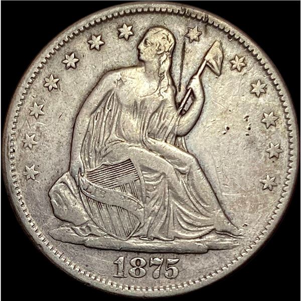 1875-S Seated Liberty Half Dollar NEARLY UNCIRCULATED