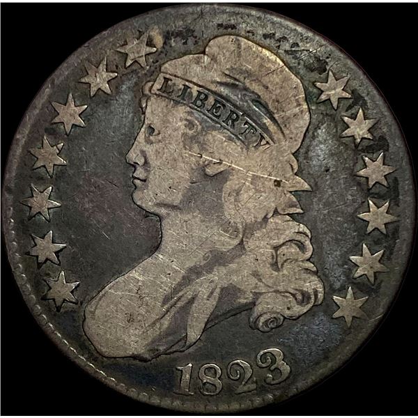 1823 Ugly 3 Capped Bust Half Dollar NICELY CIRCULATED