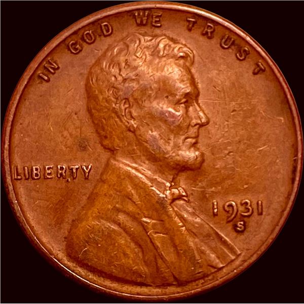 1931-S Lincoln Wheat Cent CLOSELY UNCIRCULATED