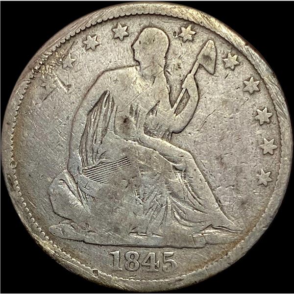 1845-O Seated Liberty Silver Half Dollar NICELY CIRCULATED