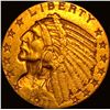 Image 1 : 1911 Indian Head Half Eagle $5 Gold CLOSELY UNCIRCULATED