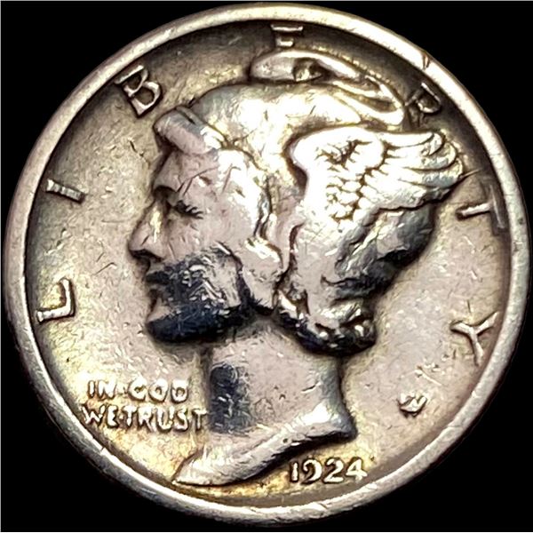 1924-S Silver Mercury Dime NEARLY UNCIRCULATED