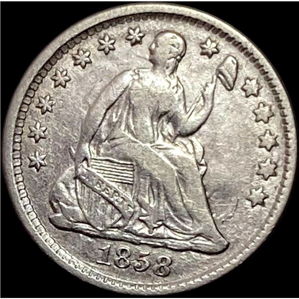 1858 Seated Liberty Half Dime NEARLY UNCIRCULATED