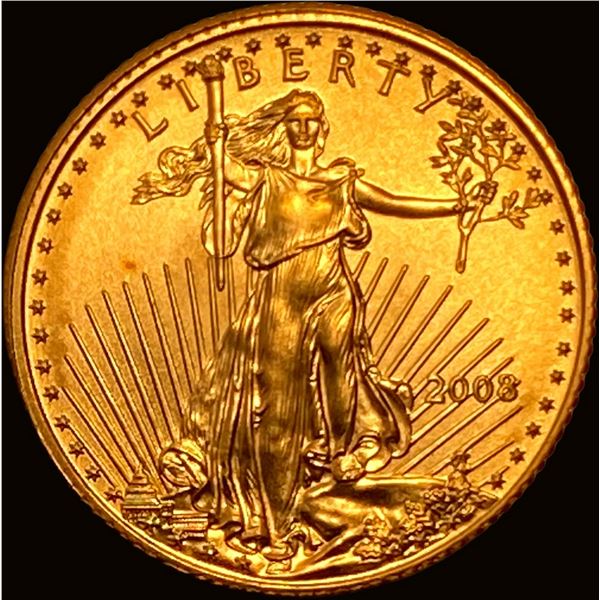 2008 1/10 oz Gold American Eagle $5 GEM BU
