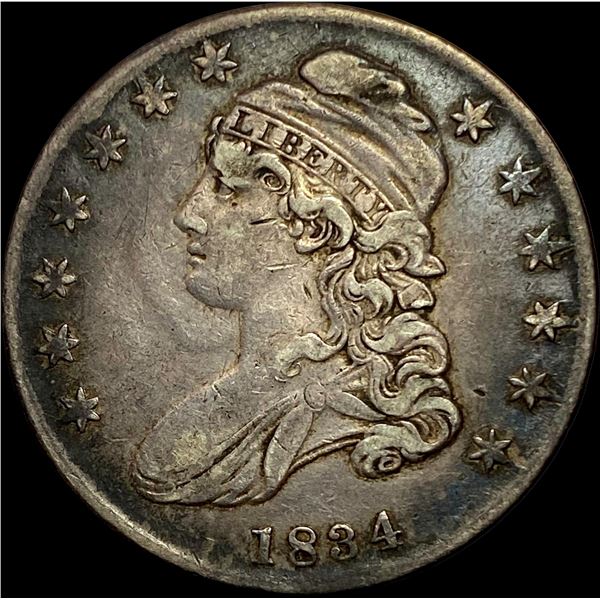 1834 Capped Bust Half Dollar NEARLY UNCIRCULATED