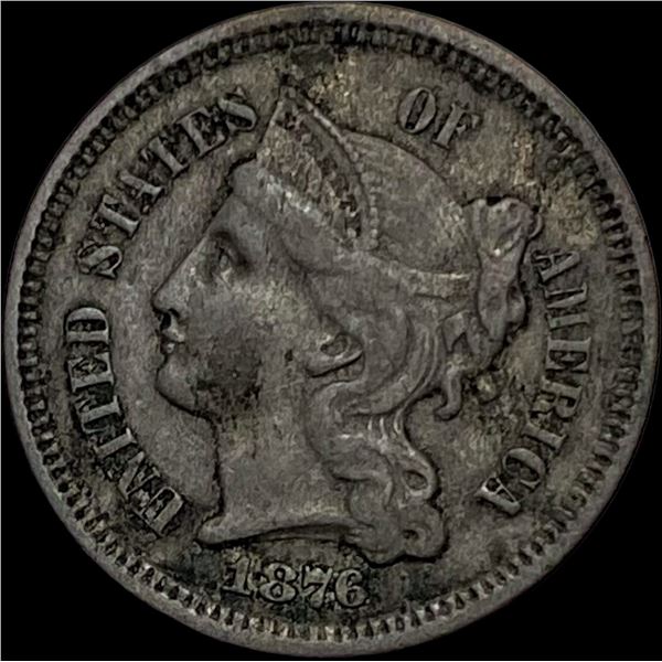 1876 Nickel Three-Cent Piece LIGHTLY CIRCULATED