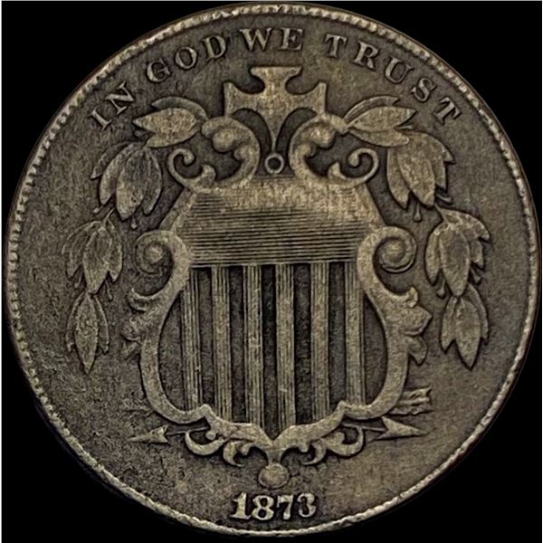 1873 Open 3 Shield Nickel LIGHTLY CIRCULATED