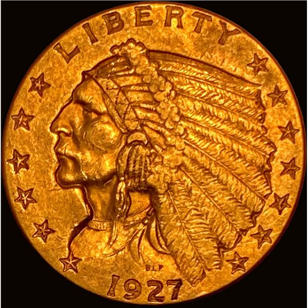 1927 Indian Head Gold $2.50 Quarter Eagle CLOSELY UNCIRCULATED