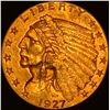 Image 1 : 1927 Indian Head Gold $2.50 Quarter Eagle CLOSELY UNCIRCULATED