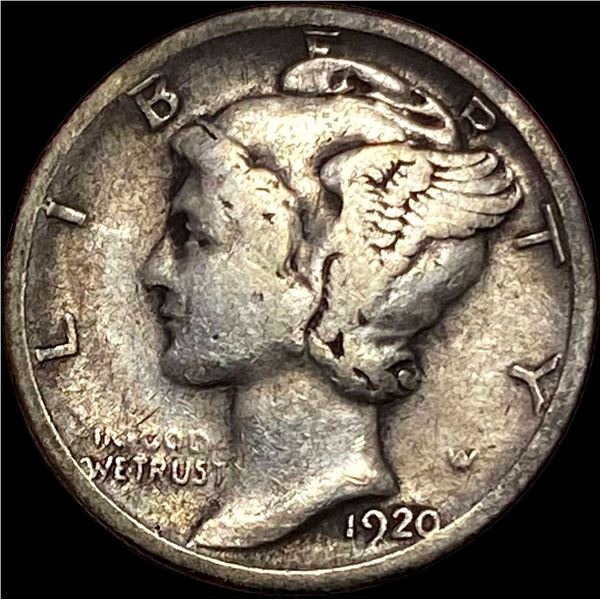 1920-D Silver Mercury Dime LIGHTLY CIRCULATED