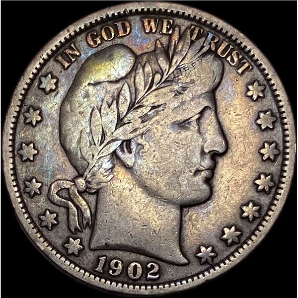 1902-S Silver Barber Half Dollar LIGHTLY CIRCULATED