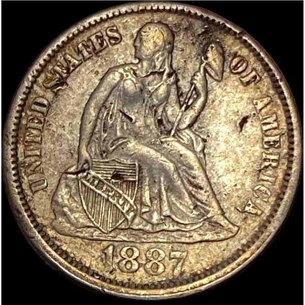 1887 Seated Liberty Dime CLOSELY UNCIRCULATED